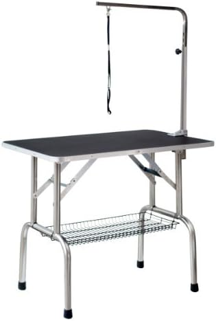 Lovupet 36'' Large Pet Cat Dog Grooming Foldable Table Shampooing Table with Adjustable Arm/Noose 5014