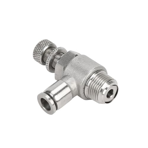 Vanne d'accélérateur SL 6mm en acier inoxydable 304 avec raccord pneumatique mâle M5 et BSPT - 2