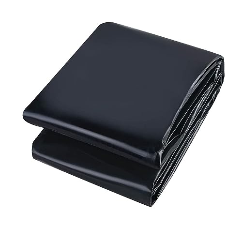 Inserto flexible para estanque 1,5 x 7 m, 2 x 6 m, 3 x 12 m, 4 x 5 m, 6 x 7 m, 8 x 10 m, 0,12 mm, revestimiento de estanque de HDPE negro, película de membrana impermeable para estanques de peces,