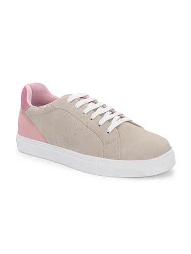 Image of Centrino Women's Casual Shoes | Colorblock Sneakers with Ultra Soft Cushion Lace-Up Shoes All-Day Comfort | Trendy & Lightweight Design | Low Top Flat Sole (7603)