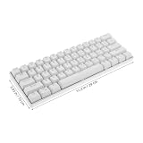Angoily Kompaktowa Mechaniczna Klawiatura Gamingowa Klawiszy z Podświetleniem Rgb Przewodowa Klawiatura Do Pc i Laptopów Ergonomiczny Design Biała Obudowa Idealna Do Gier