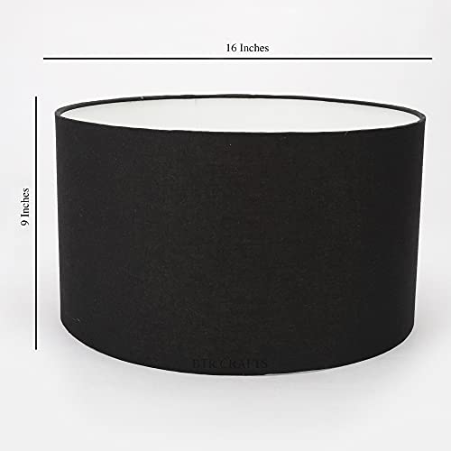 Asian Crafts Big Lamp Shade 16"inches (Black)