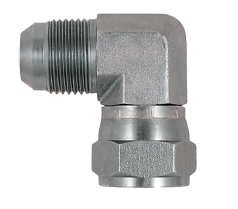 Image of 1-1 /4 inch JIC Male x 1-1 /4 inch JIC Female 90 Degree Swivel Nut Elbow /Joint Hydraulic Corner Fitting | 6500-20-20