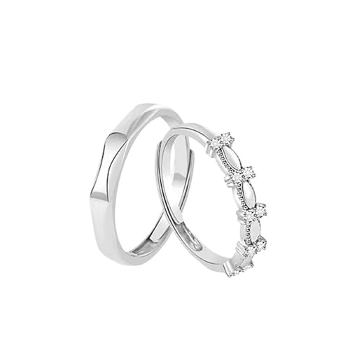 Bague fiancaille femme argent 925 ronde ajustable avec gravure