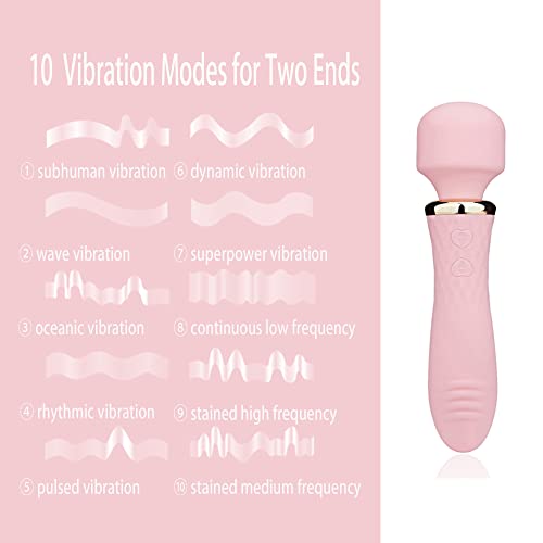 Personal Massager, [Both Ends Vibrate] Rechargeable Handheld Waterproof Quiet Portable Wand Vibrator, Women Cordless Wand Massager, Cordless-Vibrator-Wand, Vibrator For Women Gift, G-Spot Stimulation #TOP3