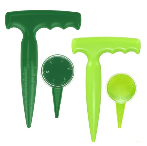 Bulb Planter and Dibber Tool Set Garden Planting Equipment with Two Dibbers for Planting Bulbs and Two Seed Discs Versatile Planting Solutions for Various Gardening Tasks Dimensions 17 by 11 Cm and