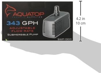 Miniatura 3 de Aquatop MaxFlow SWP-1300 - Bomba sumergible para acuario de 343 GPH de flujo ajustable, para peceras, sumideros y estatuas