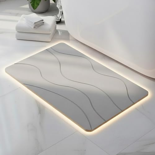 Alfombra De Baño De Diatomita Alfombrilla Diatomita Absorbente Y Secado Rápido, Alfombra Baño Antideslizante, Piedra Natural Antimoho Para Ducha, Alfombrilla De Ducha De Piedra