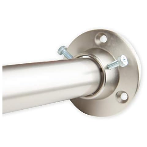 Rod Desyne C-1943-DP100-285 1" Adjustable Closet Rod with Socket Set, 28-48", Satin Nickel Cover