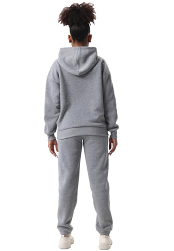 Image of Facitisu Women Fleece Sweatsuit 2 Piece Outfit Winter Warm Sherpa Lined Tracksuit Zip Up Hoodie Sweatshirts and Sweatpants