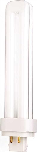 Satco S8339 3500K 26 vatios G24q-3 Base T4 Quad tubo de 4 pines para balastos electrónicos y de atenuación, blanco, 1 unidad (paquete de 1)