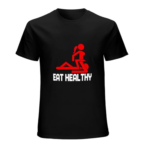 Geng Niu Zha Cai Men's New Eat Healthy Gift T-Shirt Size Black XL