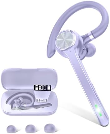 HEIBAS Bluetooth Headset, Wireless Bluetooth Earpiece with 500mAh...