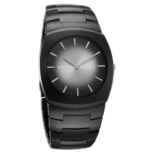 Image of Titan Edge Fumage Quartz Analog with Black Dial Black Ceramic Strap Watch for Men - 10055NC01