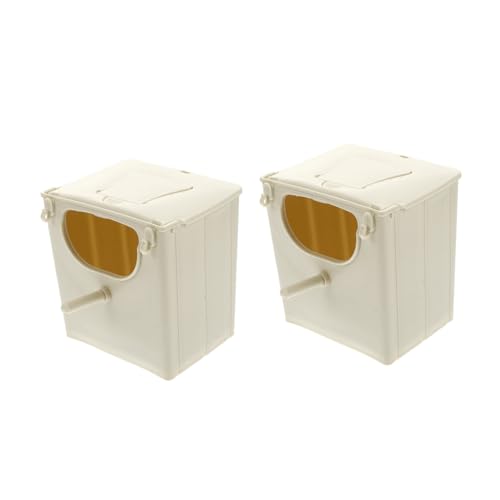 Toyvian 2Pcs Hanging Bird Nest Breeding Box Durable Plastic Incubation Case for Parrots Budgies Lovebirds Bird Supplies for Garden Balcony Decor