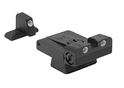 MEPROLIGHT MEPRO TRU-DOT Adjustable Day and Night tritium Sights, Compatible with HK USP Full Size,Tactical,Expert Model, Green tritium dots