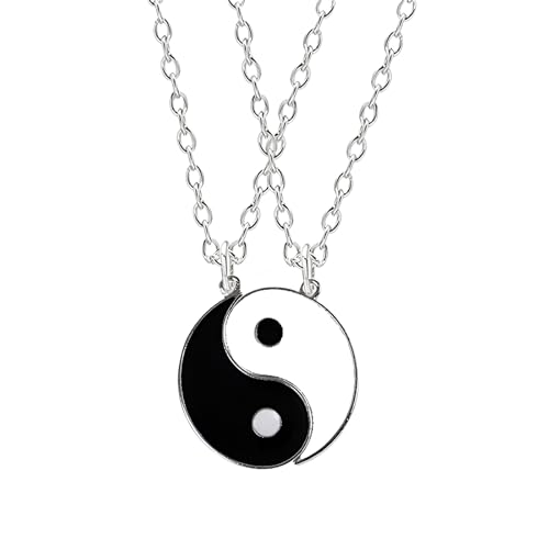 Collier Yin Yang argent 925 anti allergie ras du cou cordon reglable