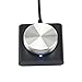 USB Volume Control Knob, LITROK One Key Mute Play Pause Dual Mode Computer Speaker Audio Volume Adjuster Support Win7/8/10/XP/Mac/Vista Android (Silvery knob)