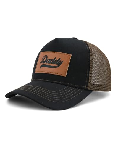 Waldeal Mens Dad Trucker Hat Adjustable Mesh Outdoor Daddy Baseball Caps Black