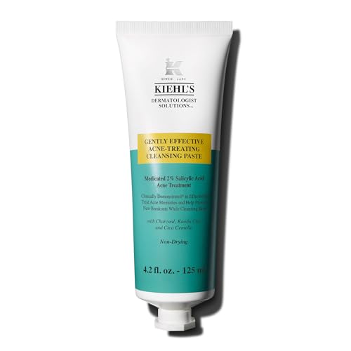 Kiehl’s Acne-Treating Cleansing Paste, with Salicylic Acid, Multi-Use Product for Cleanser, Spot Treatment, and Face Mask, Non-Drying for All Skin Types, 4.2 Fl. Oz