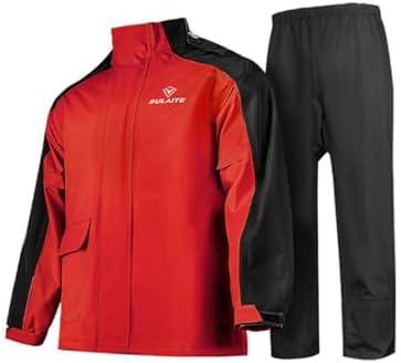 LOMENG Motorcycle Rain Suit Waterproof Riding Rain Jacket Pants Motorbike Rain Gear Raincoat for Men and Women 30
