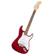 One Squier Debut Series Stratocaster electric guitar – a perfect beginner guitar for both kids and adults. HSS pickup configuration for classic Strat tones: Ceramic Single - Coil pickup in the Neck and Middle, with a Ceramic Humbucker in Bridge to ta...