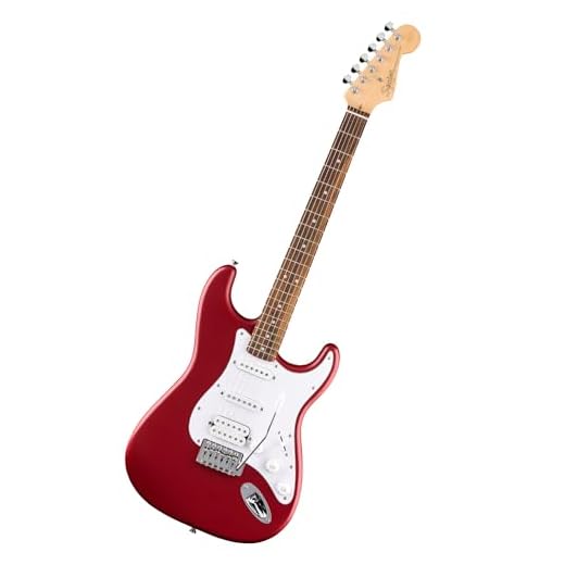Fender Squier Debut HSS Series Stratocaster Guitarra Eléctrica, Guitarra para Principiantes, con 2 Años de Garantía, Rojo Dakota
