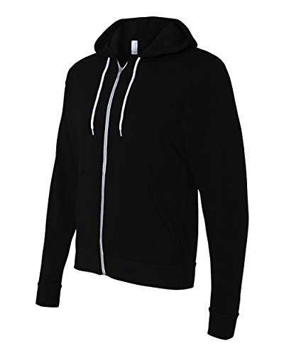 Bella Canvas Poly-Cotton Fleece Full-Zip Hoodie (3739) Black, XS3