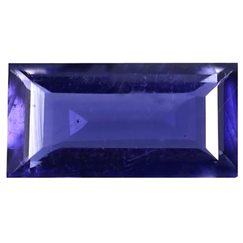 Iolite bleu vif naturelle octogonale 8 x 4 mm pour remplacer une gemme perdue