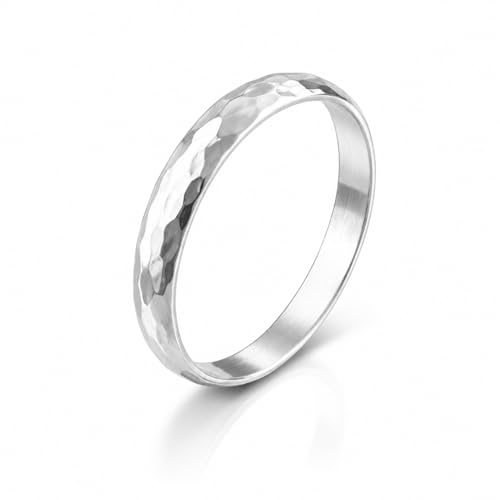 Image of 925 Sterling Silver Plain Band Ring for Men & Women | Pure Silver Unisex | Hallmarked Silver Ring for Daily Use | Gift for him her | Chandi Ring | Thumb Ring |Couple Rings