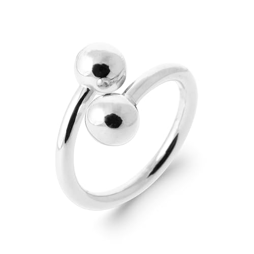 Bague en Argent 925/000 Rhodié d'une Brillance Durable Exceptionnelle