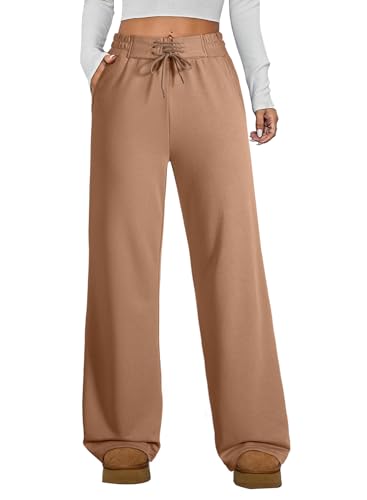 Aleumdr 2025 Trendy Wide Legs Track Pant Women's Casual...