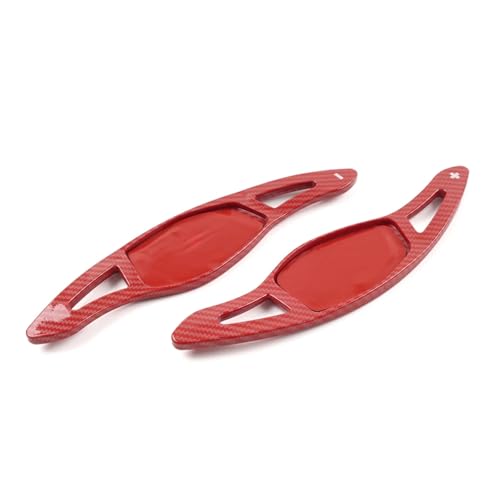 Compatible With RS4 2018 2019 対応 1ペア レッド ABSプラスチック 車用ステアリングホイール シフトパドル延長ステッカー インテリアアクセサリー