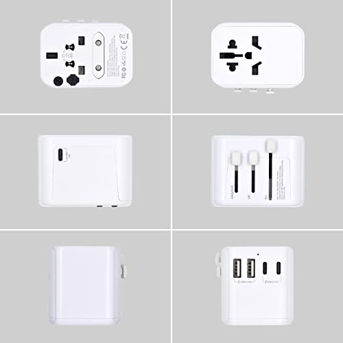 Adaptador de viaje universal Ewent con 5 puertos USB tipo C para más de 224 países 2