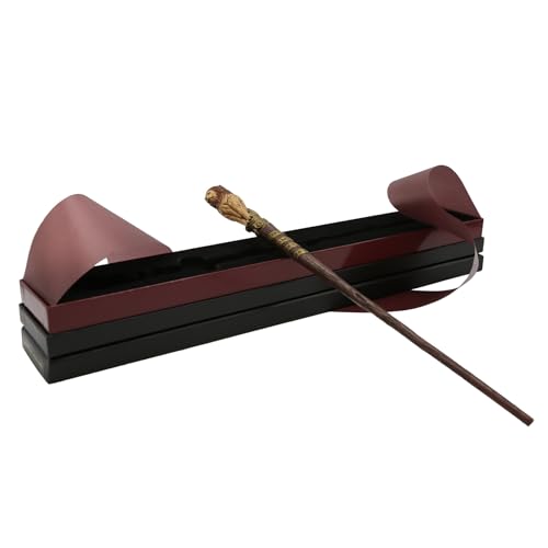 Harry Potter Gryffindor Mascot & Traits Wand - Second Edition Collectible with Lion Topper & House Inscription - 14 Replica with Premium Display Box - Ideal for Fans & Collectors - Not a Toy