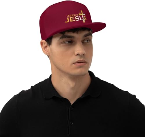 I Believe in Jesus Snapback Hats for Mens Woman's Hip Hop Baseball Cap Unisex Adjustable Flat Bill Visor Cap2