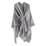 Caldo e leggero: Realizzato in 100% acrilico di alta qualità, questo poncho offre un perfetto equilibrio tra comfort leggero e calore eccezionale. La sua composizione accogliente lo rende una scelta ideale per le stagioni autunnali e invernali