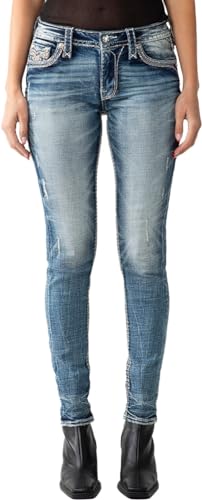 Rock Revival - Womens Korry RP2867S201 Skinny Jeans, Color Denim, Size: 32