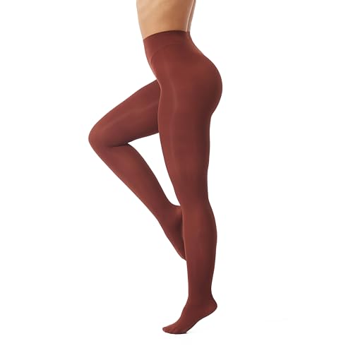 Image of Frola Semi Opaque Tights for Women 40 Denier Matte Solid Color Pantyhose Soft Stockings Nylons Under Dress