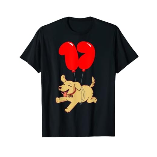 Alegre Labrador - 17 Cumpleaños - Fiesta De Globos Camiseta