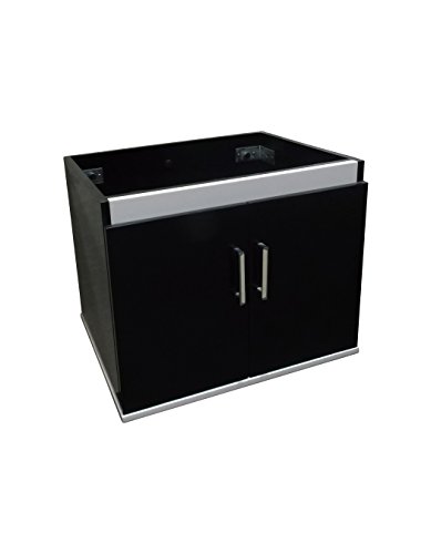 Dawn REC231718-06 Wall Mounted MDF Cabinet with Two Doors and Self Soft Closing Hinges, Matt Black Finish