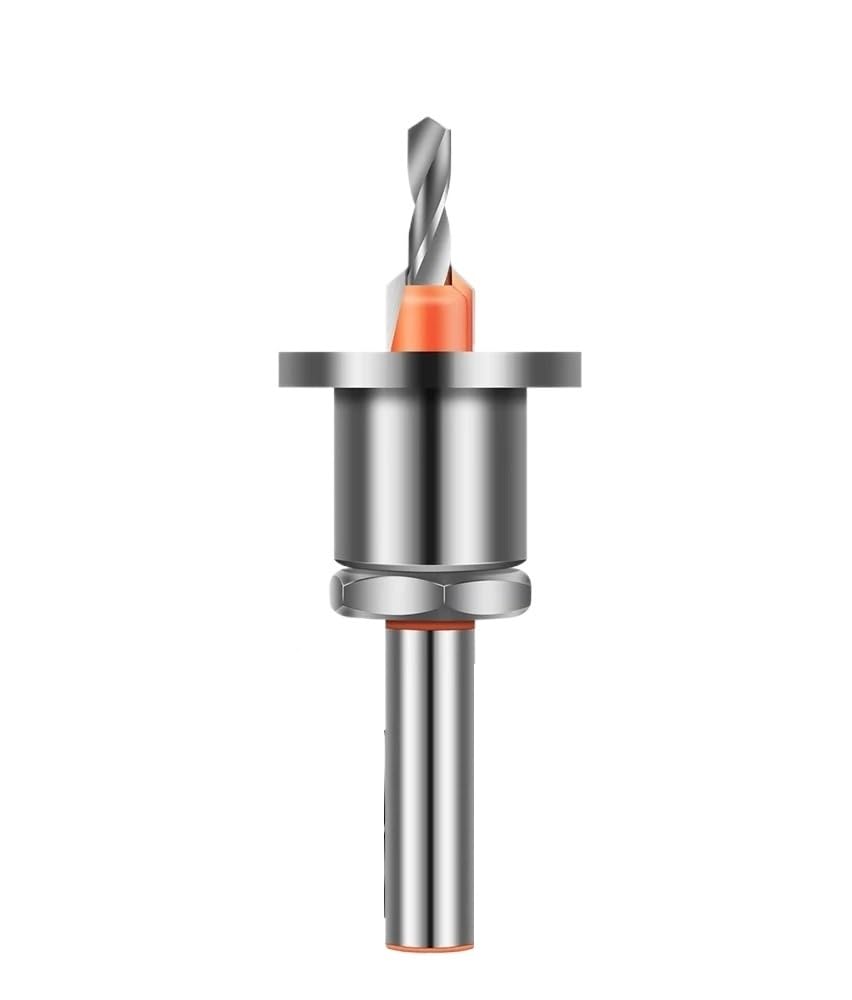 1/5 szt. regulowanych wierteł stożkowych – trzpień 8 mm 10 mm, ogranicznik rdzenia frezarki do drewna, frez ze stopu do otworów na śruby(5PCS 8mm Shank)