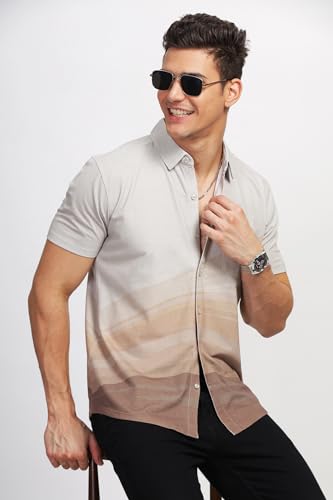Image of BULLMER Trendy Regular Fit Printed Causal Shirt for Men - Pack of 1