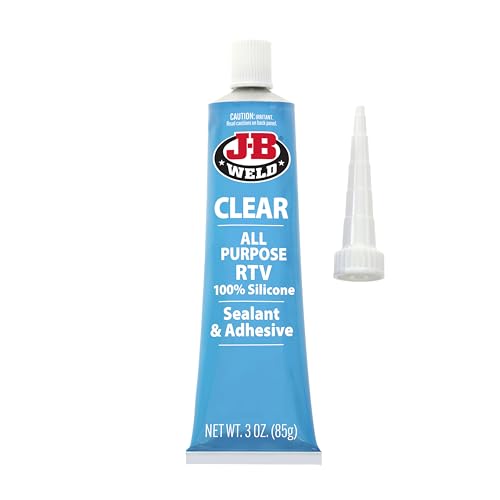 Image of J-B Weld 31310 All Purpose Clear RTV Silicone Sealant and Adhesive - 3 oz. - 2 Pack