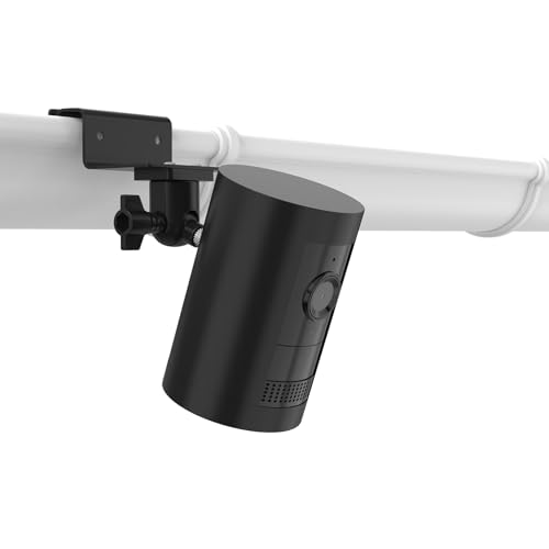 HOLACA Dachrinnenhalterung Kompatibel mit Rin-g Außenkamera Akku Stick Up Cam Battery/Plug-in/Pro Innenkamera (Indoor Cam) Spotlight Kamera Pro/Plus und Blink Kamera | Schwarz