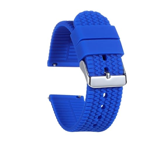 HMFang VRrvoh 18mm 20mm 22mm 24mm \tgo[Xgbv uXbgt NCbN[X X|[cpXgoh(Blue,24MM_BLACK BUCKLE)
