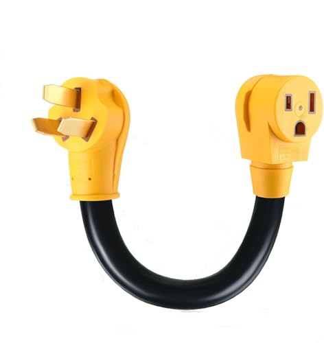NEMA 10-50P to 6-50R 50 Amp Welder Adapter Cord 1ft 8 AWG 3 Prong | Heavy Duty STW Cable with Ergonomic Handle ETL Listed Converter for Electric Range Stove Oven to Welder Plasma Cutter
