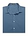 COOFANDY Men's Muscle Fit Dress Shirts Wrinkle-Free Short Sleeve Casual Button Down Shirt Grey Blue