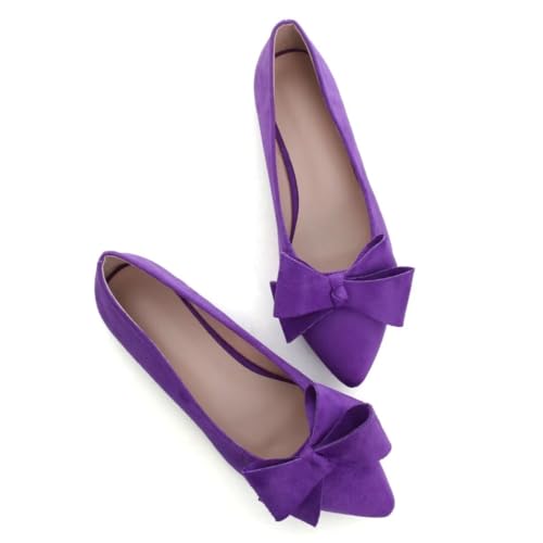 Image of Stunner Womens Flats Fashion Pointed Toe Bowknot Ballet Flats Cute Slip On Dress Flats Comfortable Party Wedding Flats2