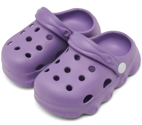 Image of INMINPIN Kids Cute Clogs Cartoon Garden Shoes Boys Girls Slides Slippers Indoor Outdoor Children Water Shower Beach Pool Sandals